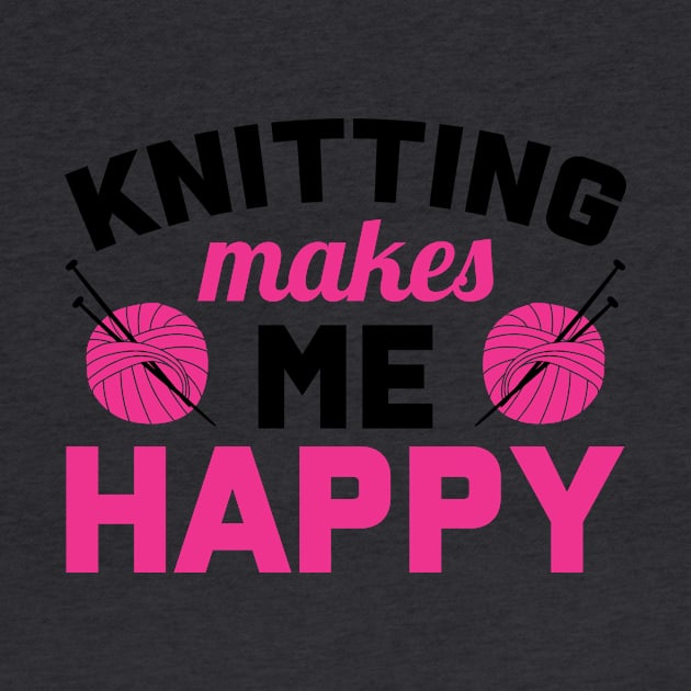 Knitting makes me happy (black) by nektarinchen